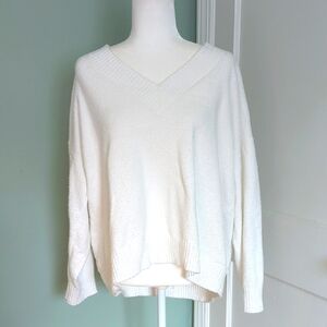Eberjey White Vneck Sweater